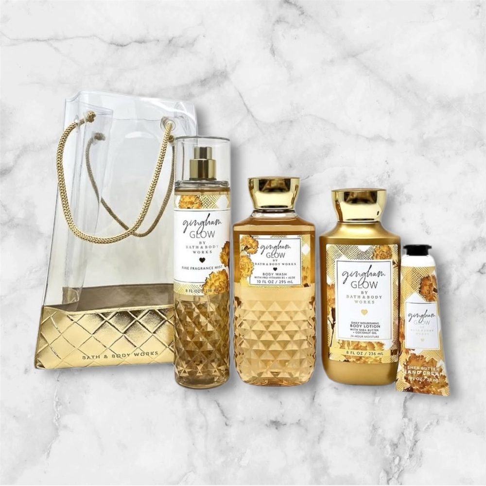Bath & Body Works Graham Glow Gold and Tan Bath Set - Picture 3 of 4